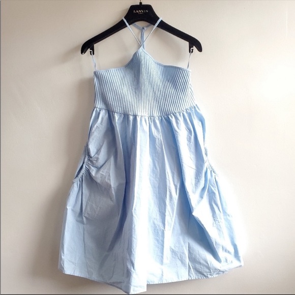 NWT Zara Halter Dress light blue M - Picture 5 of 13